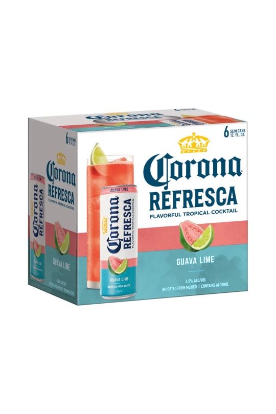 Corona Refresca Guava Lime Spiked Tropical Cocktail - 12oz 6 pack can