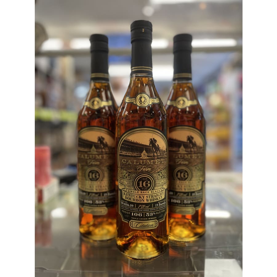 Calumet Farm Single Rack Black 16 Year Old Bourbon Whiskey Delivery in