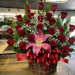 2 Dozen Basket/Wooden Box