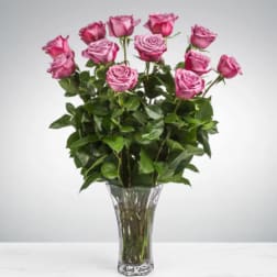 Dozen Long Stemmed Lavender Roses by BloomNation™