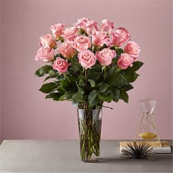 Dozen Long Stemmed Pink Roses by BloomNation™