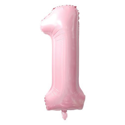 Baby Pink Number 1 Balloon