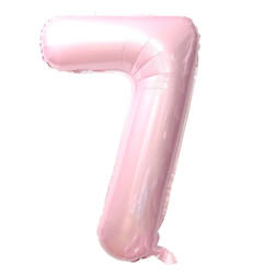 Baby Pink Number 7 Balloon