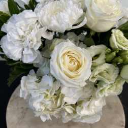 Winter White Collection - Large White Round Vase