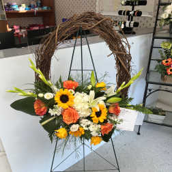 Grape Vine Wreath Standing Spray