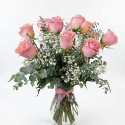 Classic Dozen Pink in Vase