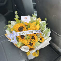 Ramo de girasoles y rosas Long Island New York