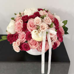 Timeless Peonies Romance Vase Arrangement