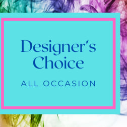 Designer’s Choice all-occasion card with colorful smoke background