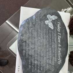 Butterfly garden stone