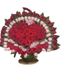 Huge heart arrangement