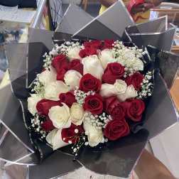 Red and white bouquet