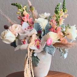 Luxury Orchid & Garden Roses Arrangement – San Antonio Same Day Delivery