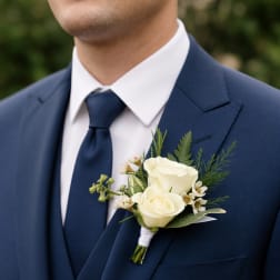 Boutonniere - Classic White