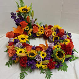 Autumn Burst Urn Wreath