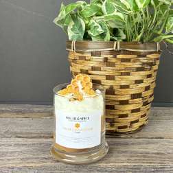 Golden Honeycomb Candle