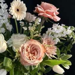 Peaches & Cream Wrapped Arrangement