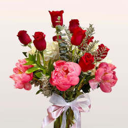 roses and peonies stand out