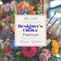 Designer’s Choice Premium flower arrangement with mixed colorful blooms