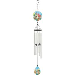 "Songbirds" - 37" Glass Art Chime