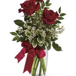 Thoughts of You Bouquet with Red Roses