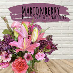 Pink and purple mixed bouquet with lilies, roses, and lilacs