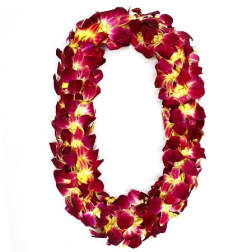 Graduation Red Double Lei (USC color)