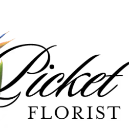 Bird of paradise flower with a florist logo text