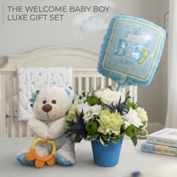 Welcome Baby Boy Luxe Gift Set