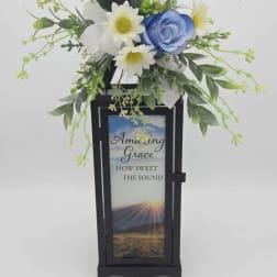 Amazing Grace Panoramic Lantern Lighted w/ Silk