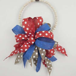 Red, White and Blue Beaded Wreath