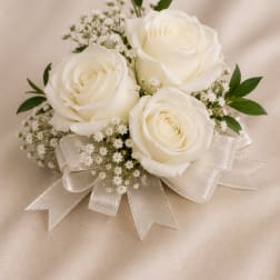 Classic White Elegance Corsage