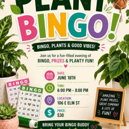 Plant Bingo Ticket- June 18th at 6 pm