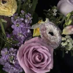 Lemon & Lavender Wrapped Arrangement