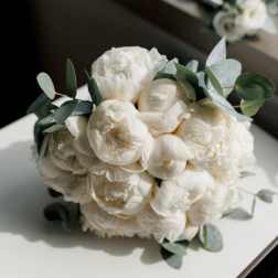 White Peony Bridal Bouquet