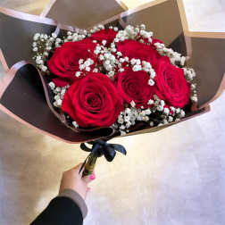 Elegant Red wrapped in black