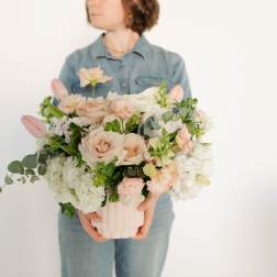 Blush Deluxe Spring Vase Arrangement