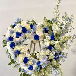 Royal Blue Heart By VLM Flowers