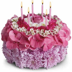 Blooming Birthday Cake Arrangement