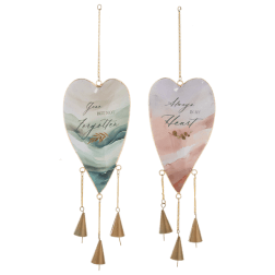 Bereavement Watercolor Heart Message Chime (Small)