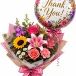 Thank You Mixed Flower Vase Package
