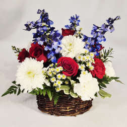 Red, White and Blue Basket