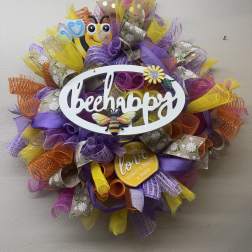 Spring Bee Happy Wreath