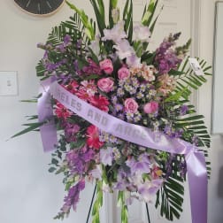 Lavender Spring Funeral Spray