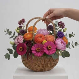 Rattan Basket Bouquet