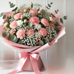 Welcome New Baby Gift Set + Pink Carnation