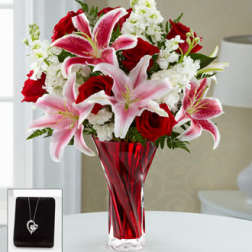 The FTD® Anniversary Rose Bouquet with Pendant