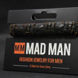 Men's Mad Man Leather Bacelet - Montana