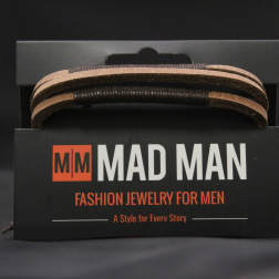 Mad Man Men's Leather Bracelet - Madison