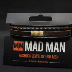 Men's Mad Man Leather Bracelet - Ridgeland